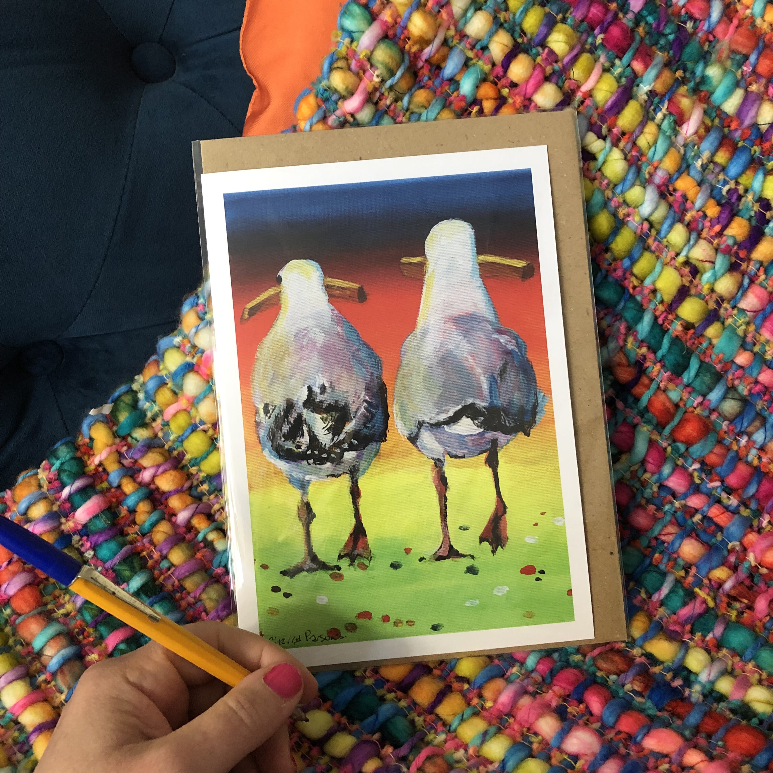 Rainbow Seagull Card - Bring Me Sunshine