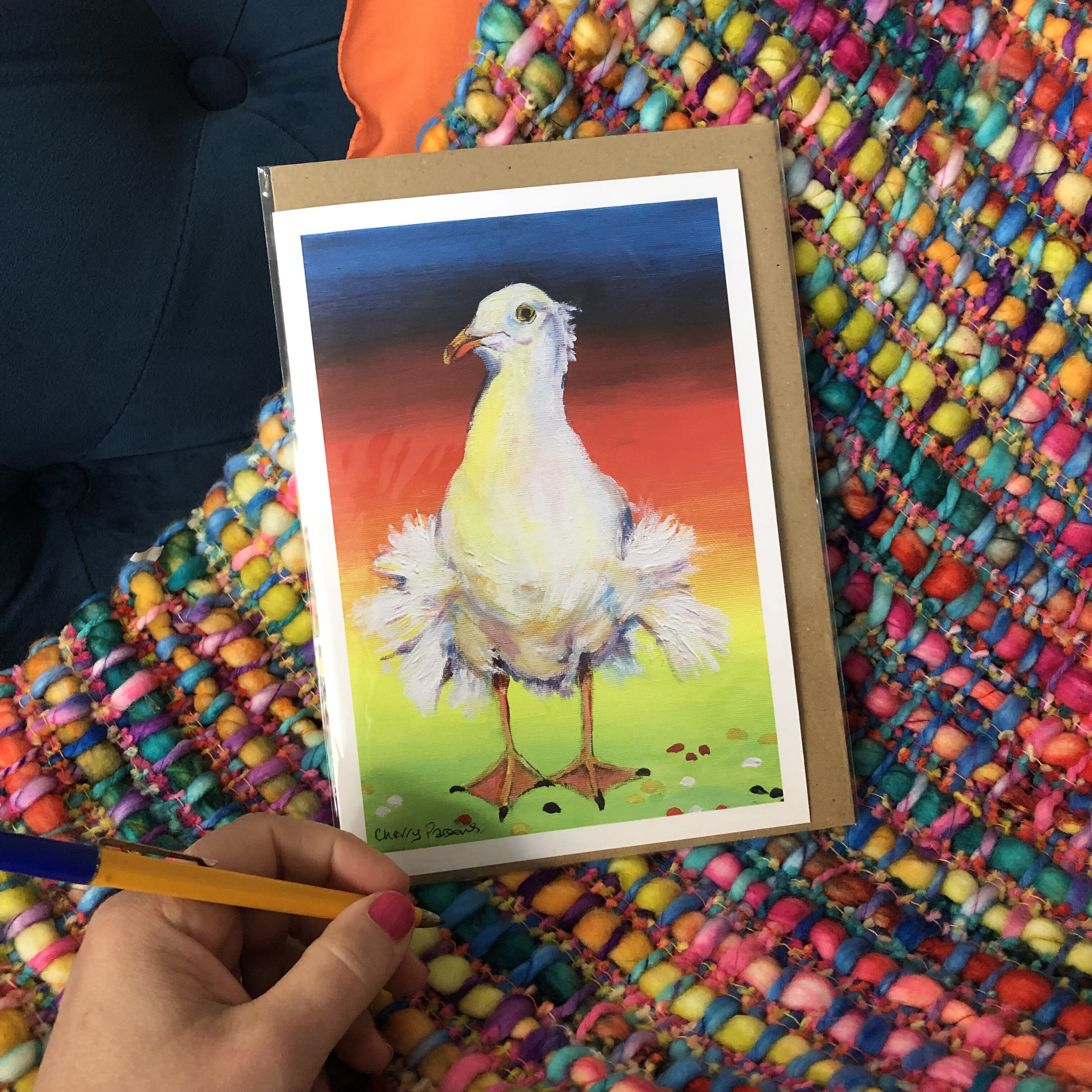 Rainbow Seagull Card - Brighton Breezy