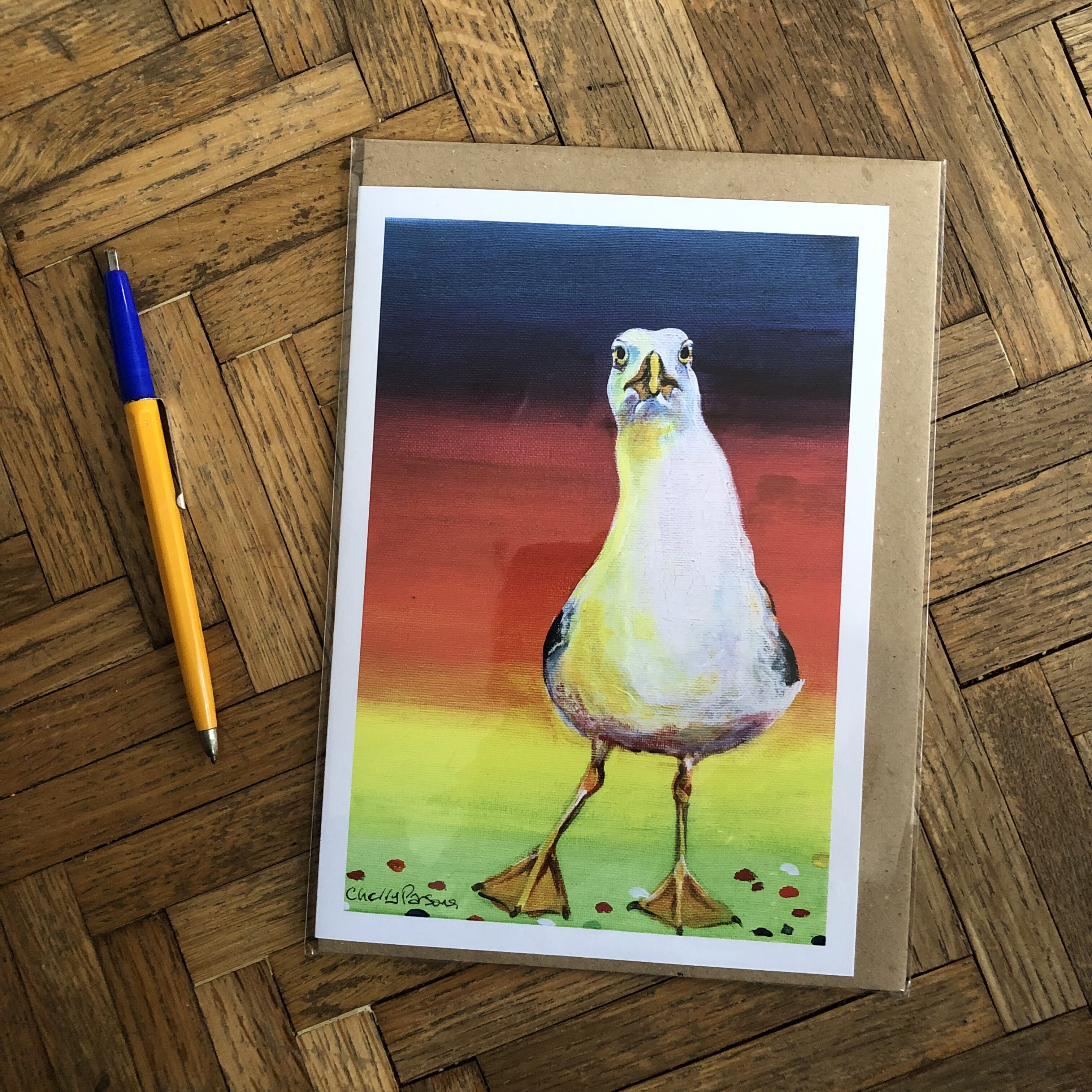 Rainbow Seagull Card - Brighton Beautiful
