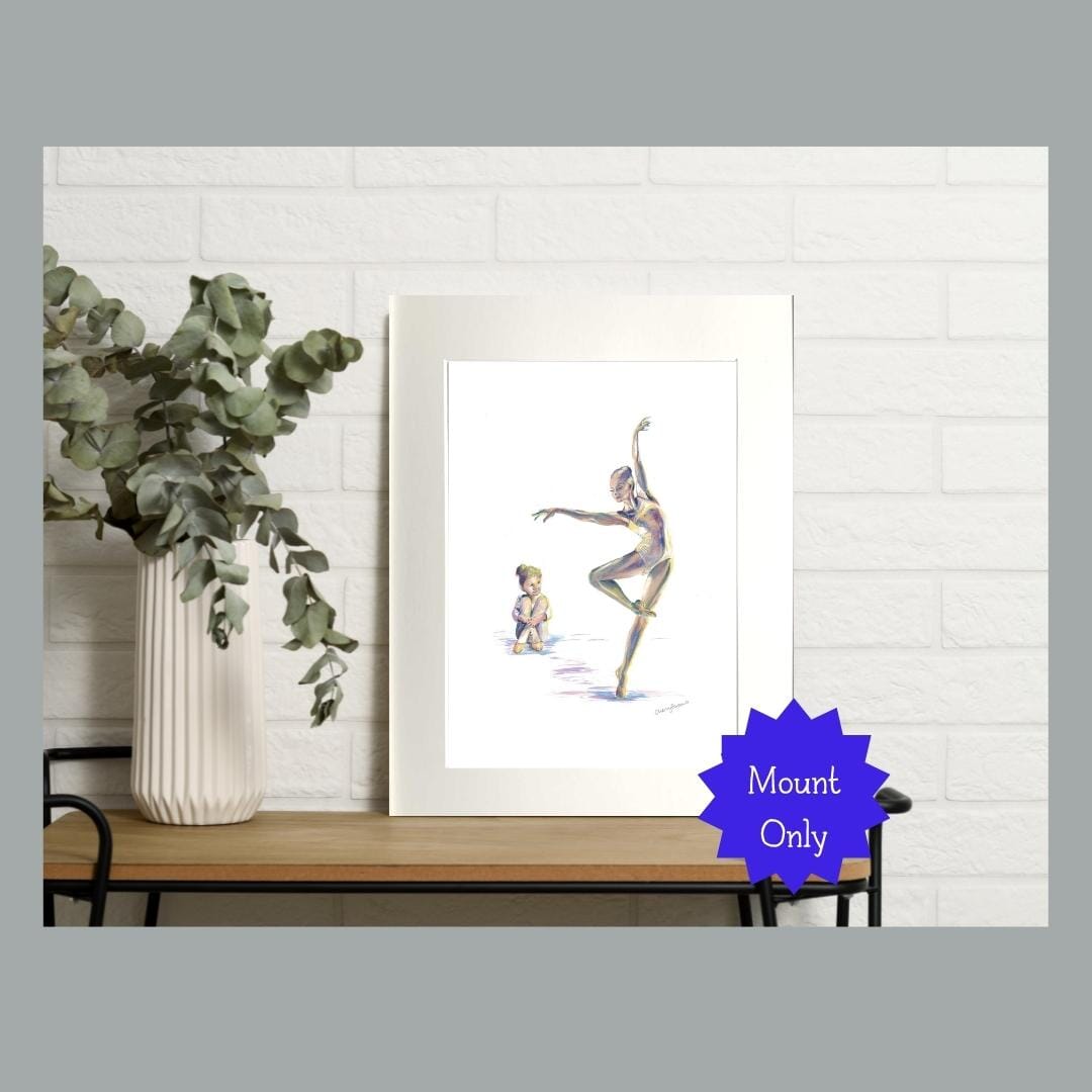 Ballerina Dancing - Art Print in Mount - 