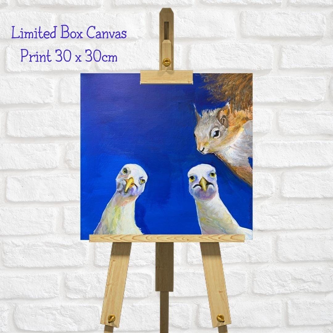 Seagull Art Square Canvas Print “Photo Bomb”