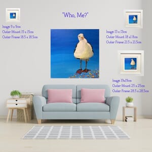 Seagull Art Print in Square Mount - 