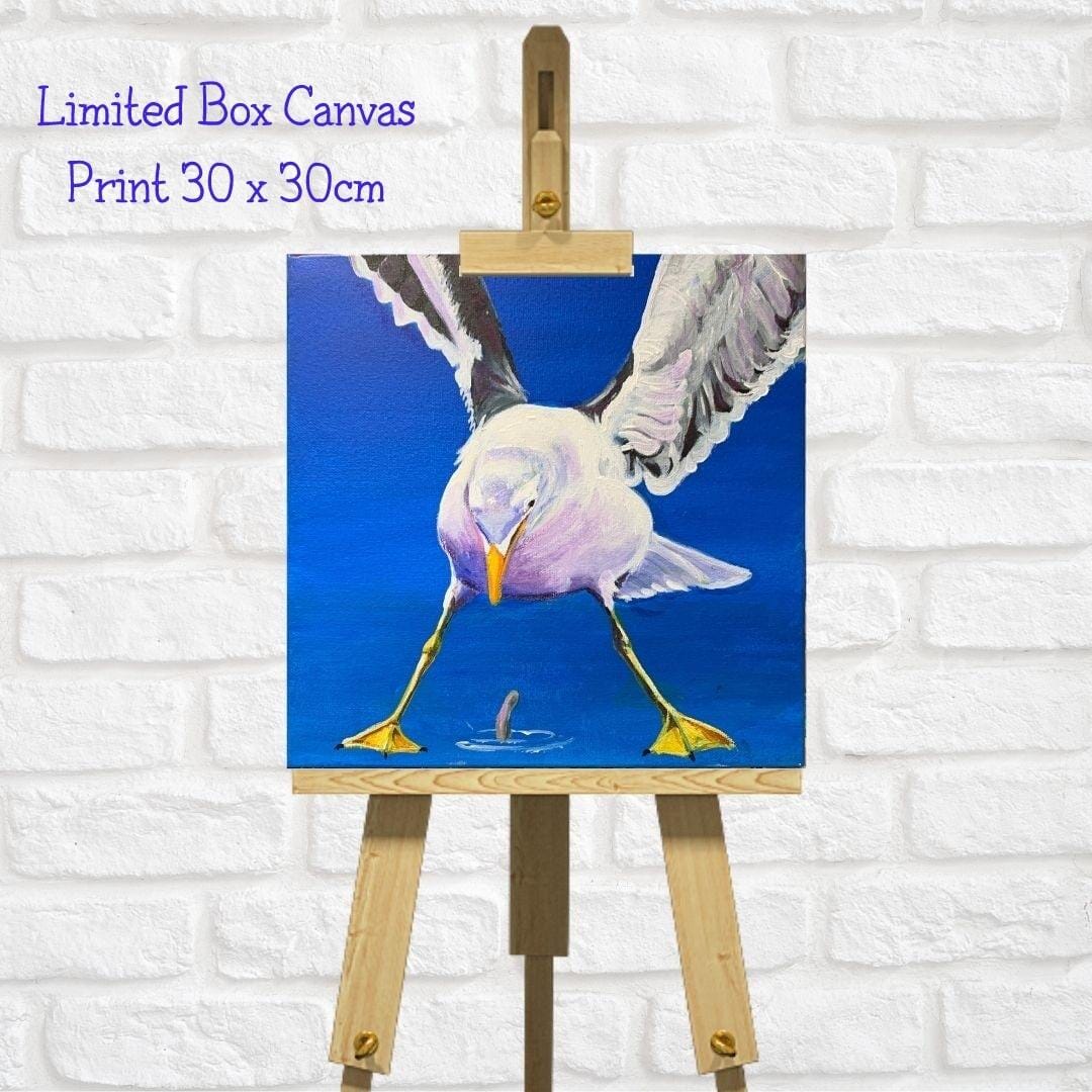 Seagull Art Square Canvas Print  – Nature Art “Early Bird”