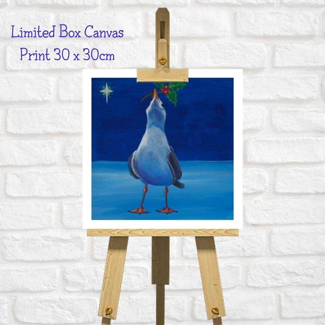 Seagull Art Square Canvas Print  - Festive art 