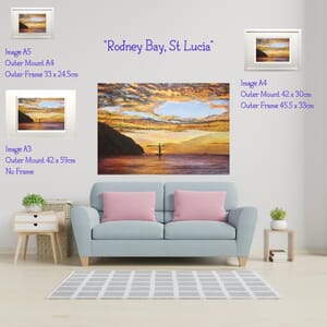 Sunset at sea - Art Print in Frame - 