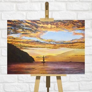 Sunset at Sea- Art Print in Mount - 