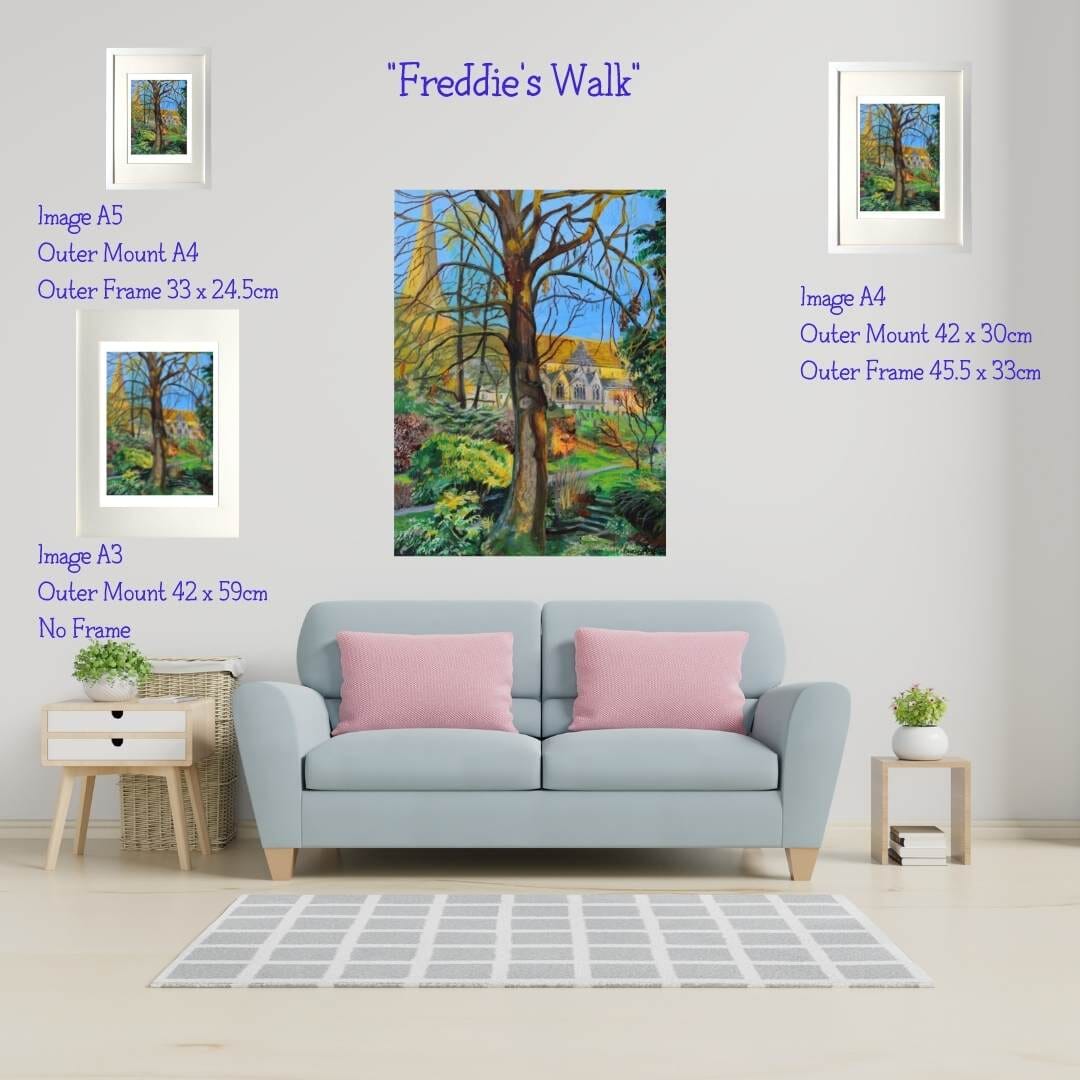 Church View- Art Print in Mount - 