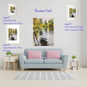 Reflections on lake - Art Print in Frame - 