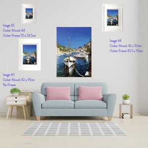 Boats in harbour- Art Print in Frame - 