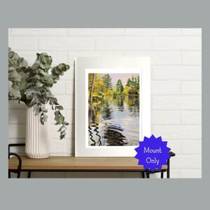 Reflections on lake - Art Print in Mount - 