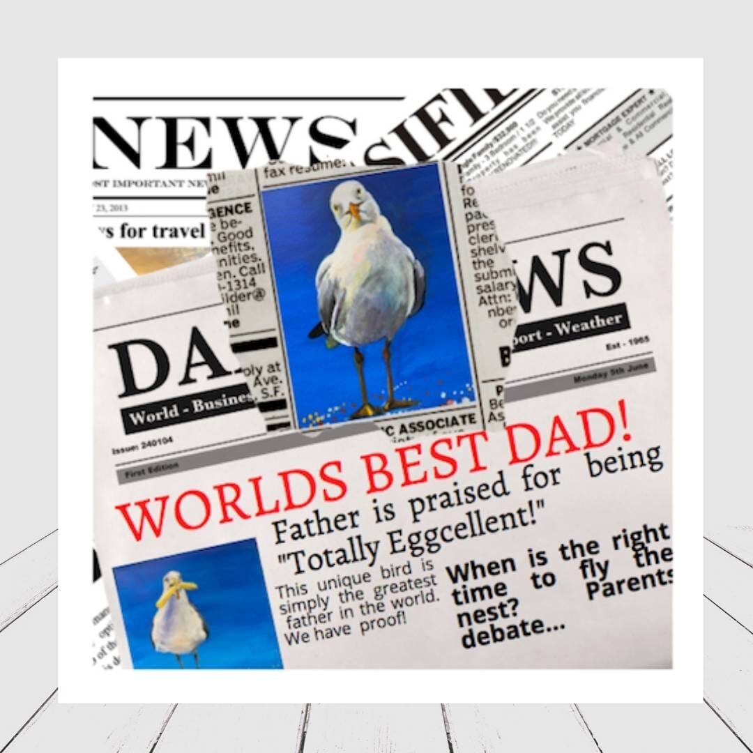 Fathers Day Card – Seagull Newspaper Design