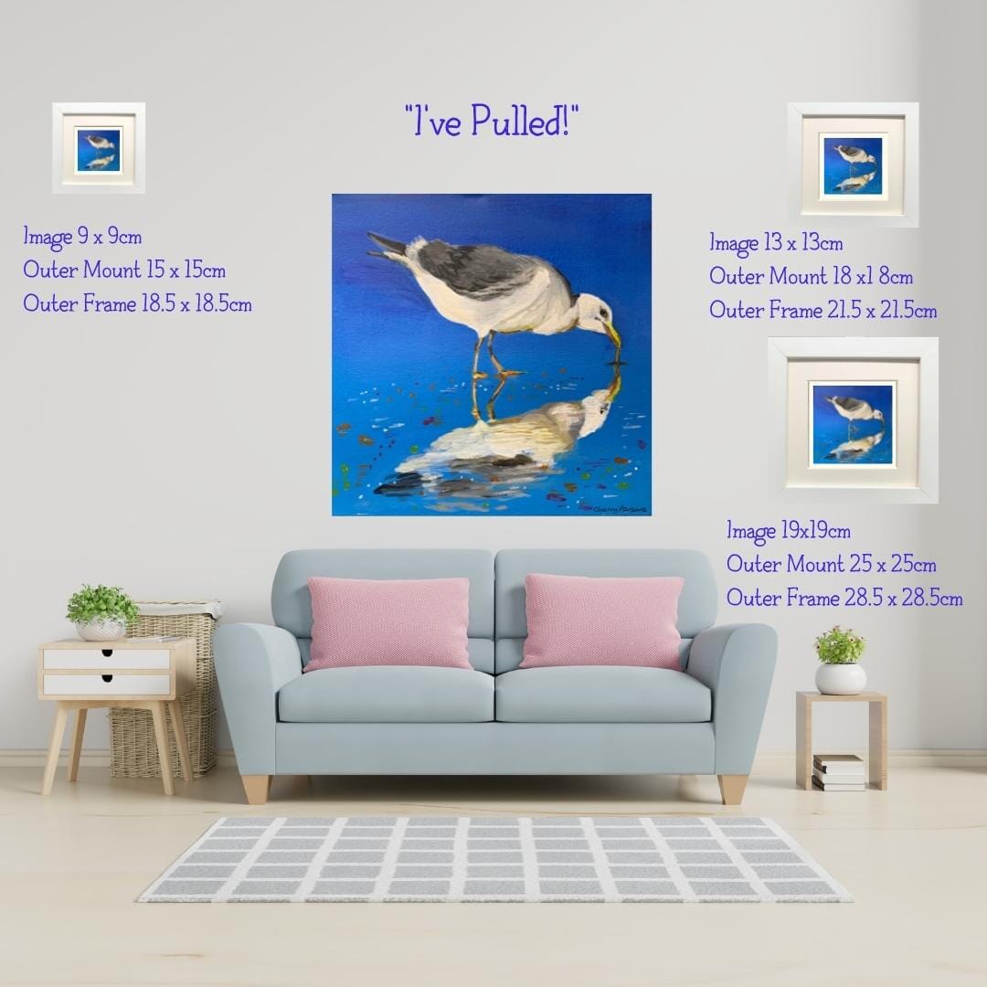 Seagull Art Print in Square Mount - Valentine 