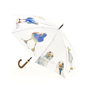 White Seagull Cane Umbrella - 8 panels