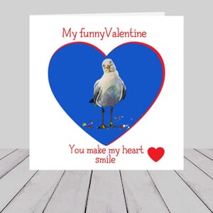 Valentine's Day Card -  Seagulls in love -