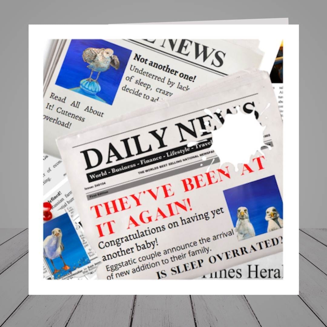 New Baby Funny Greeting Card “At It Again”