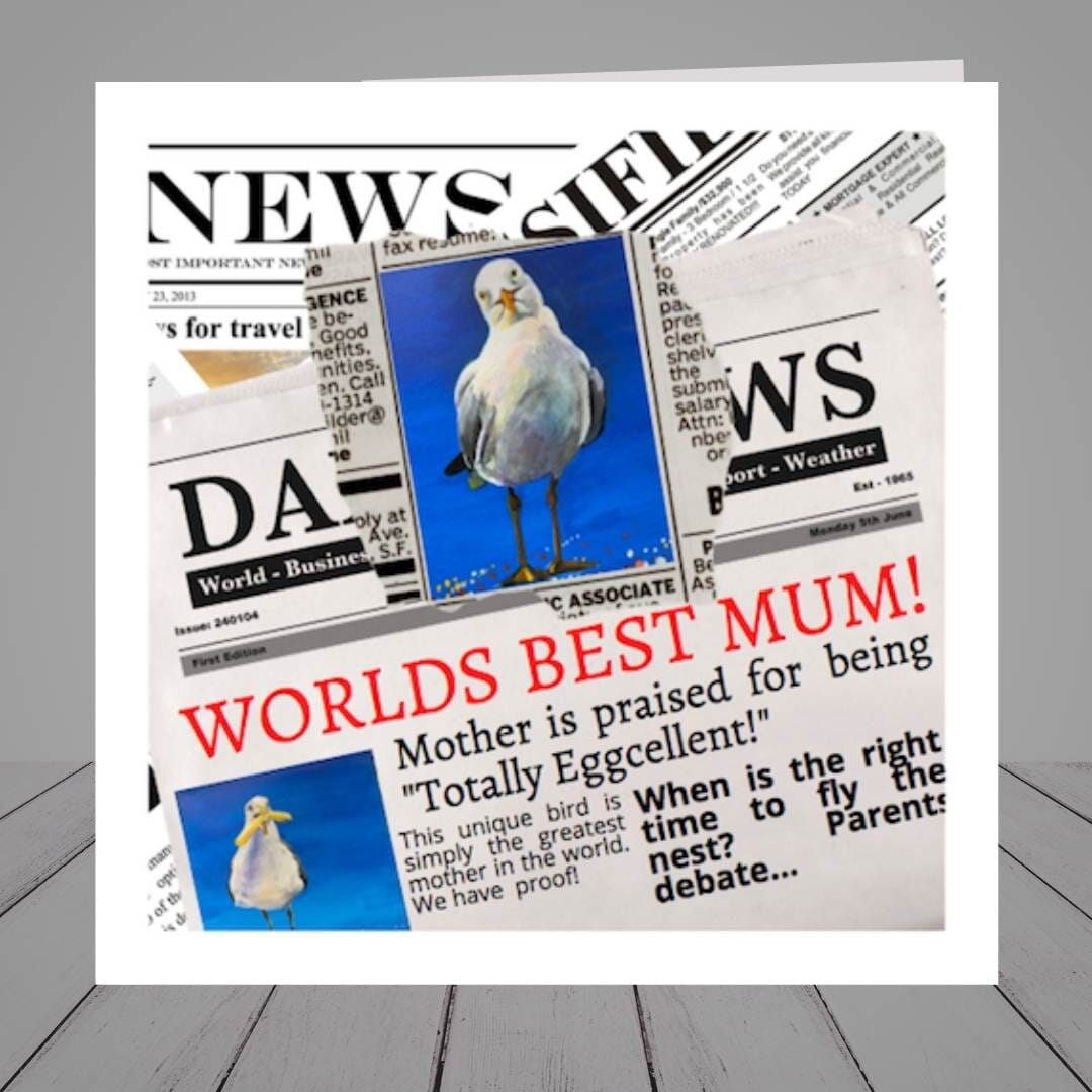 Mothers Day Card – Seagull Newspaper Design