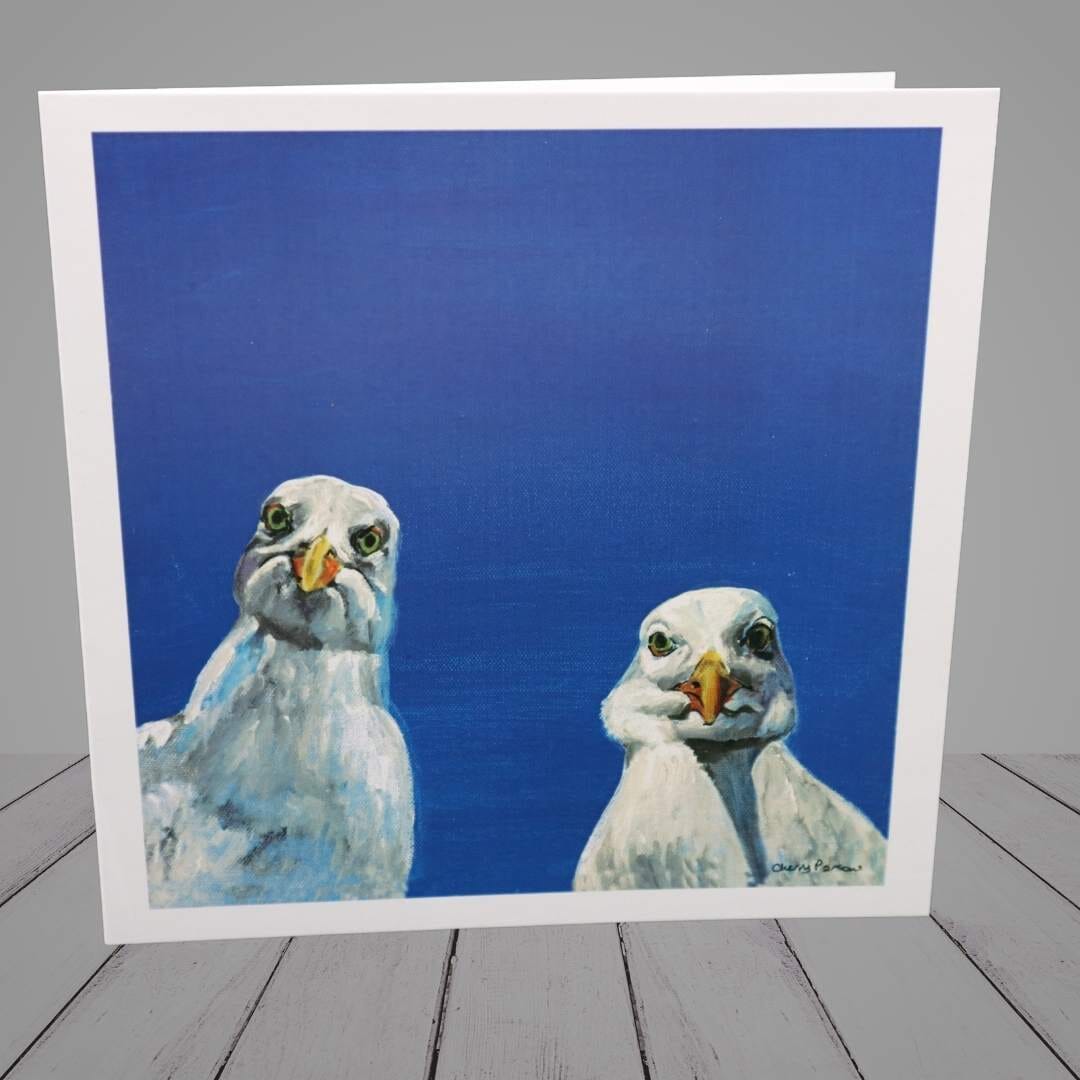 Greeting Card – Seagull – coastal – “Selfie”