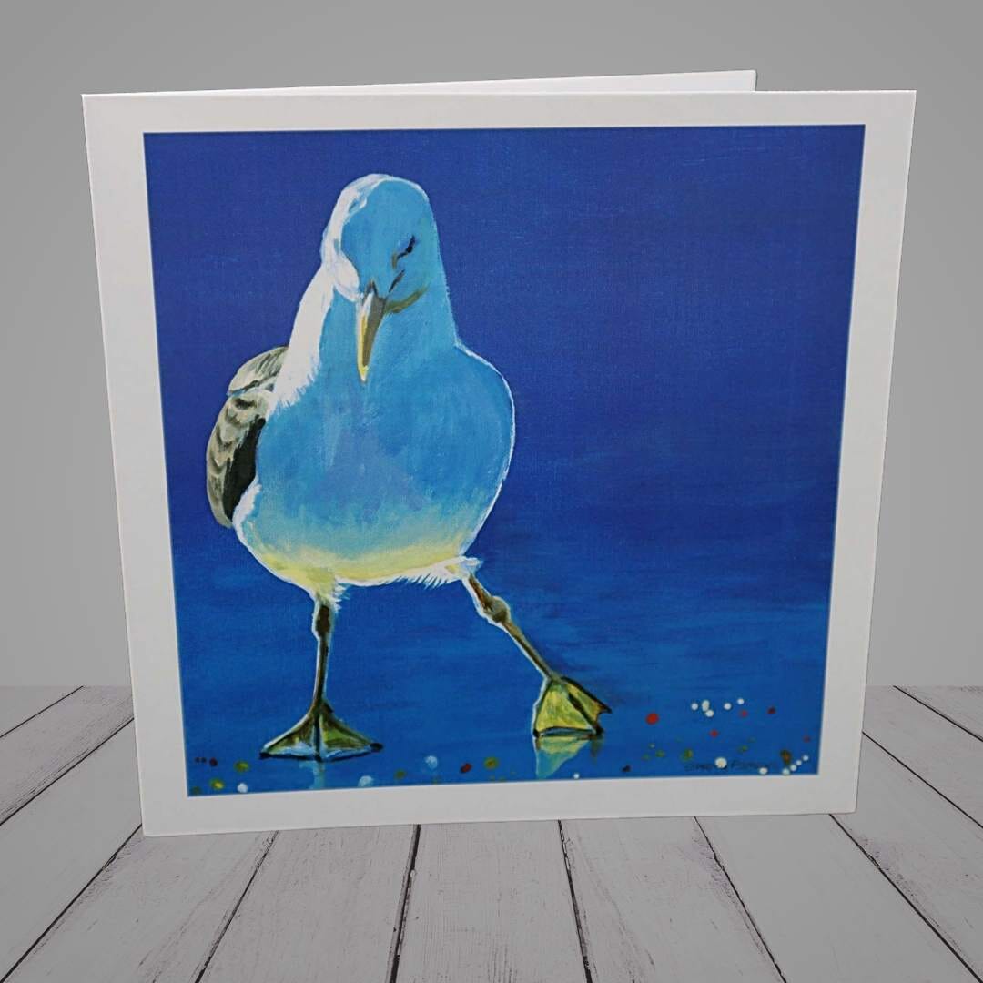 Greeting Card – Seagull – Coastal – “Smooth Criminal”
