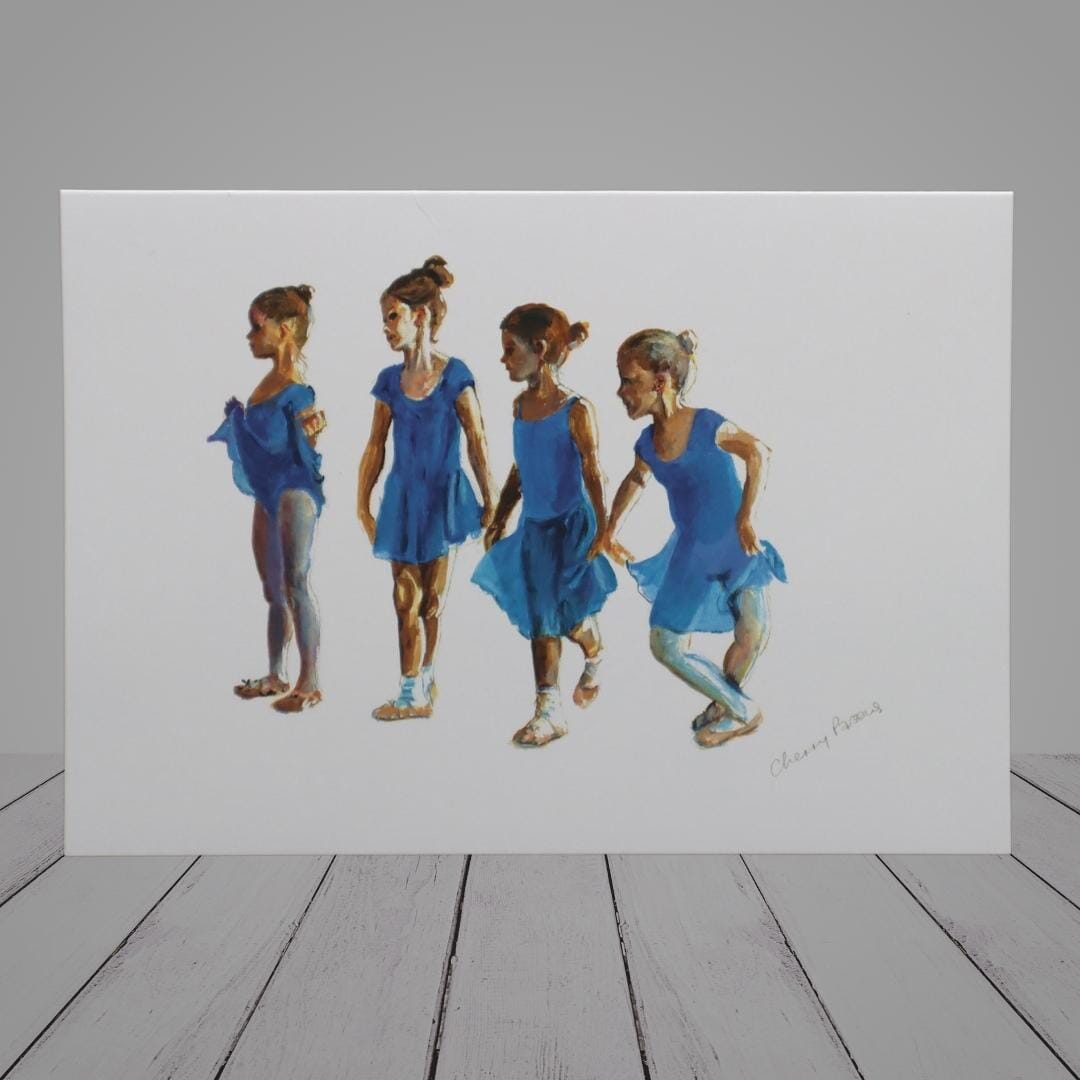 Ballet Greeting Card -ballet class “We’ve all got to start somewhere”