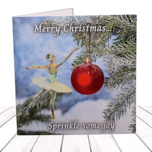 Festive Christmas Ballerina Card 