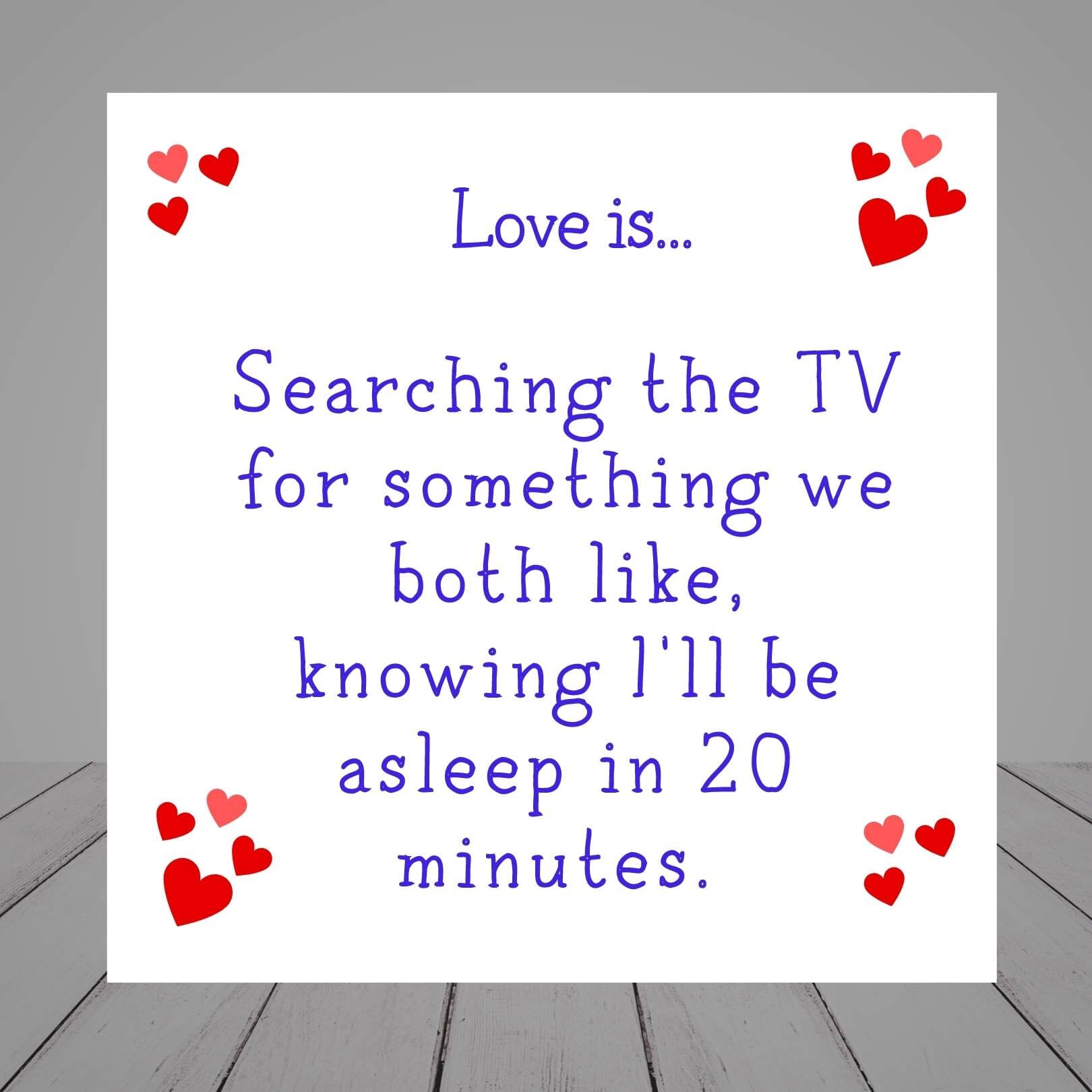 Valentines card - Love is ... 