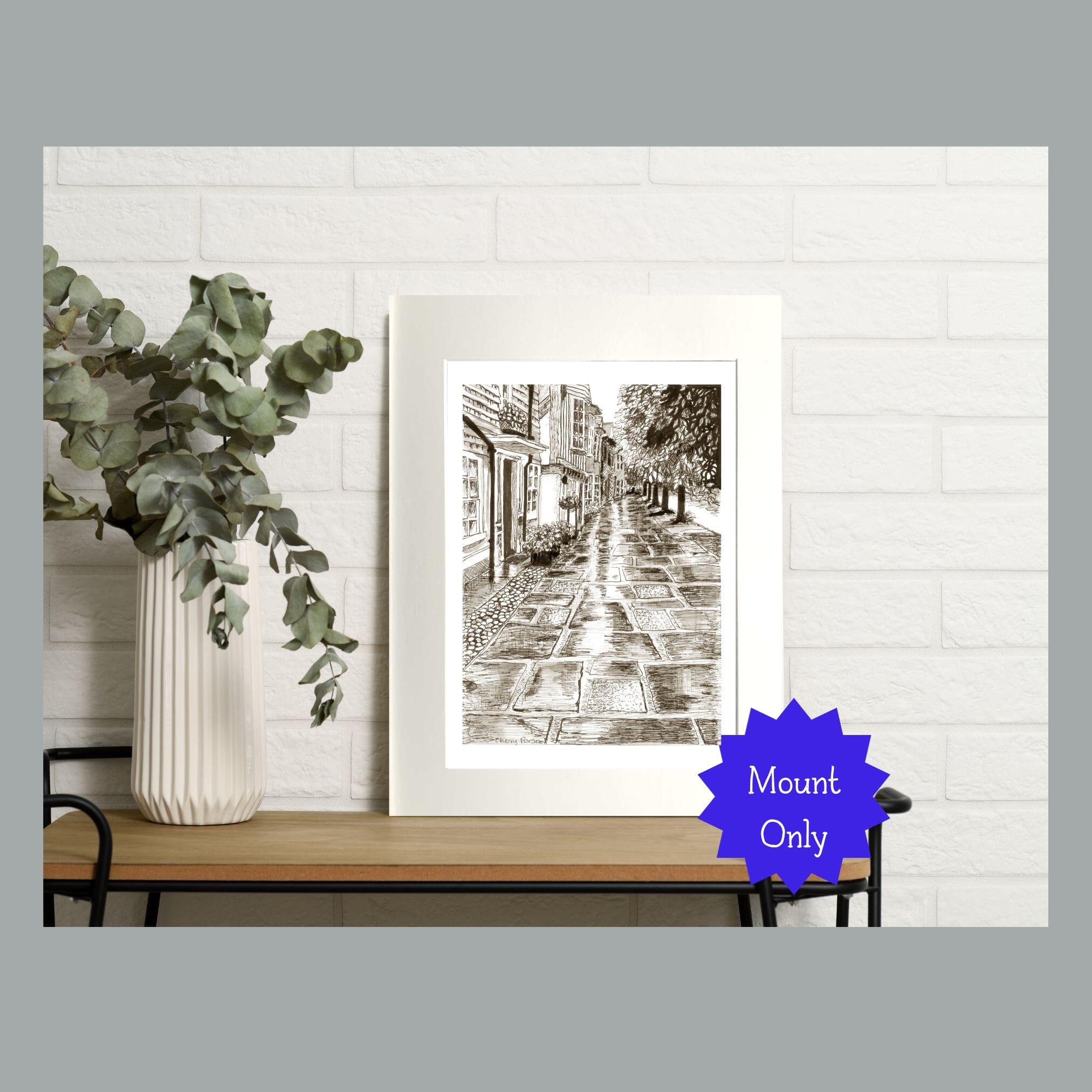 Horsham Town- Art Print in Mount - 