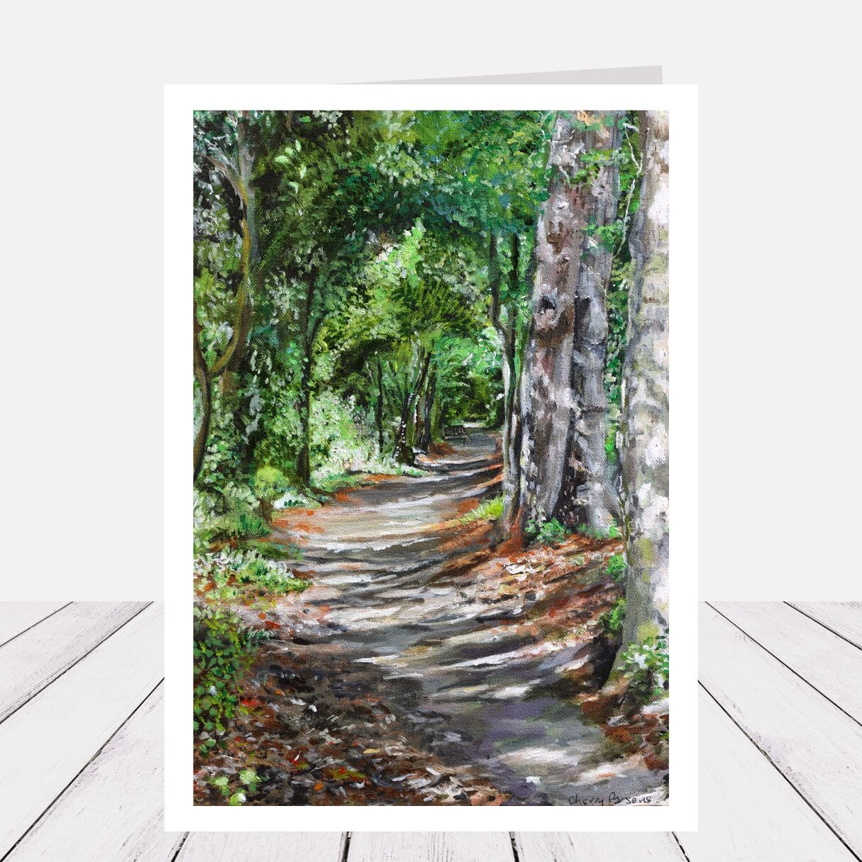 Sunlight shining through trees 