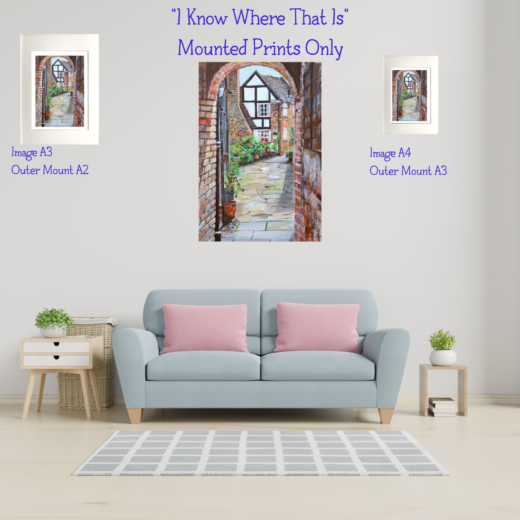 Horsham Town- Art Print in Mount - 